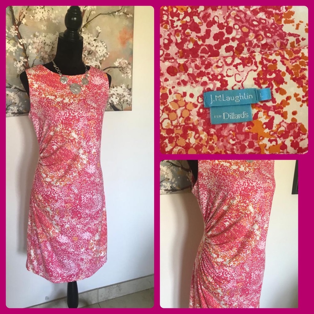 J.McLaughlin size Large side waist line scrunched dress